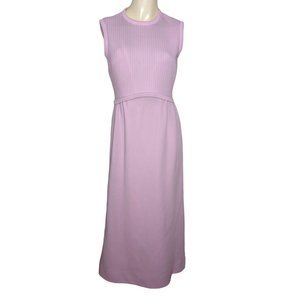 Andrew Gay Vintage sleeveless Empire‎ Waist pink Maxi dress 1970's size S